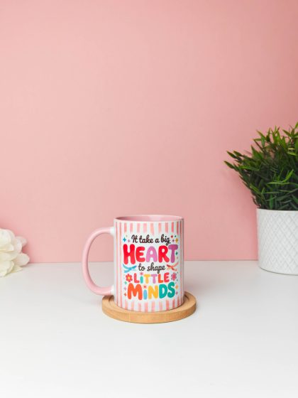 Big heart teacher mug