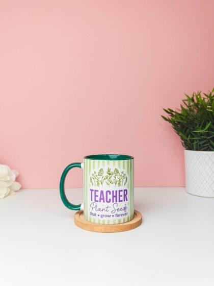 Teach plant seeds mug